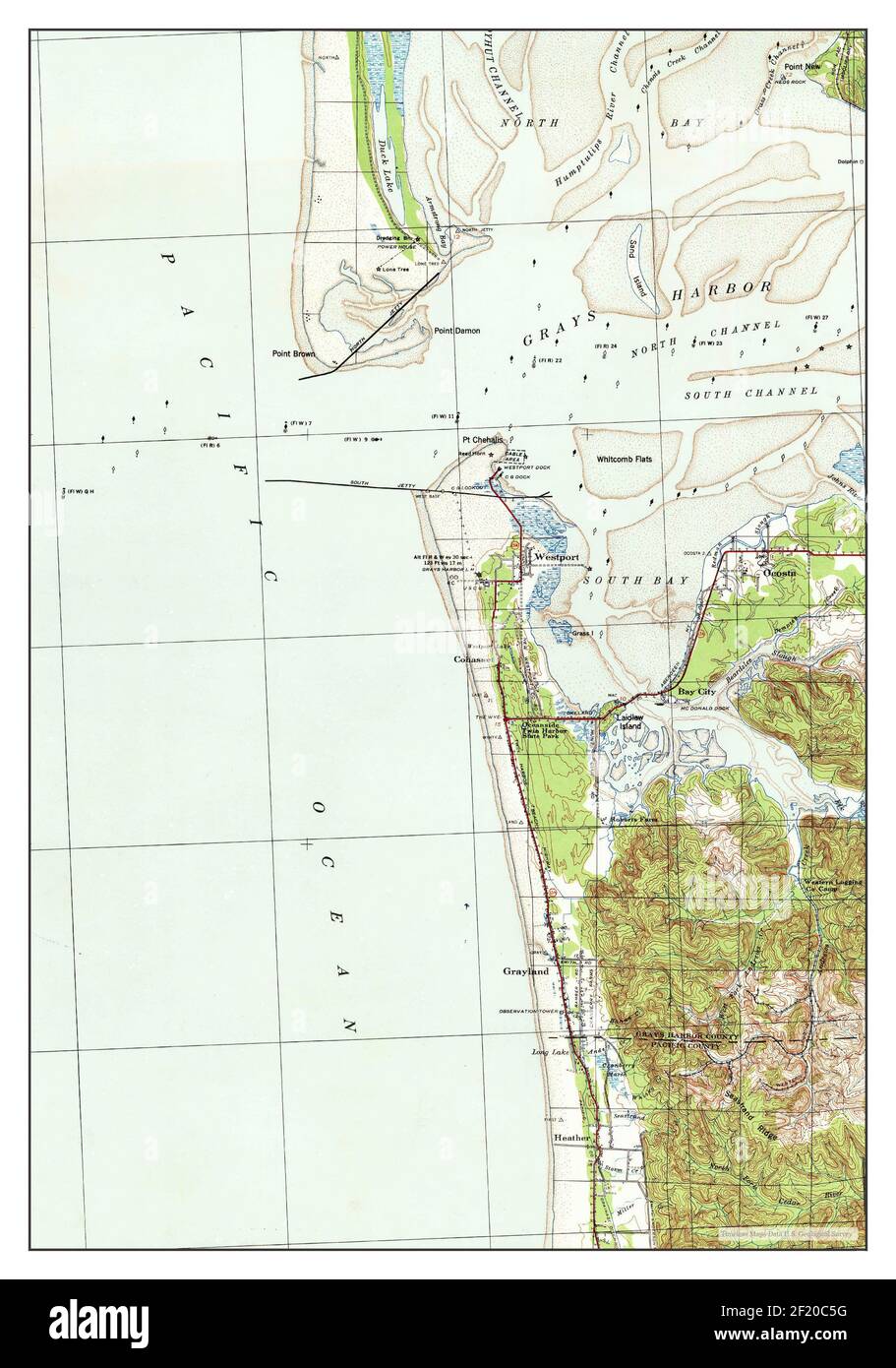 Grayland, Washington, map 1941, 162500, United States of America by