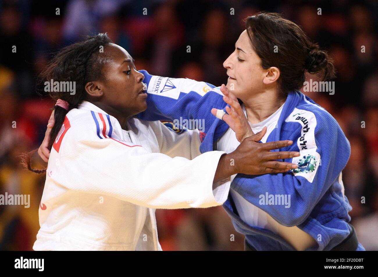 Clarisse Agbegnenou of France competes in the semifinal women's -63kg category vs Yarden Gerbi of Israel during the World Judo Championships 2015, in Astana, Kazakhstan , on August 27, 2015, Photo Philippe Millereau / KMSP / DPPI Stock Photo