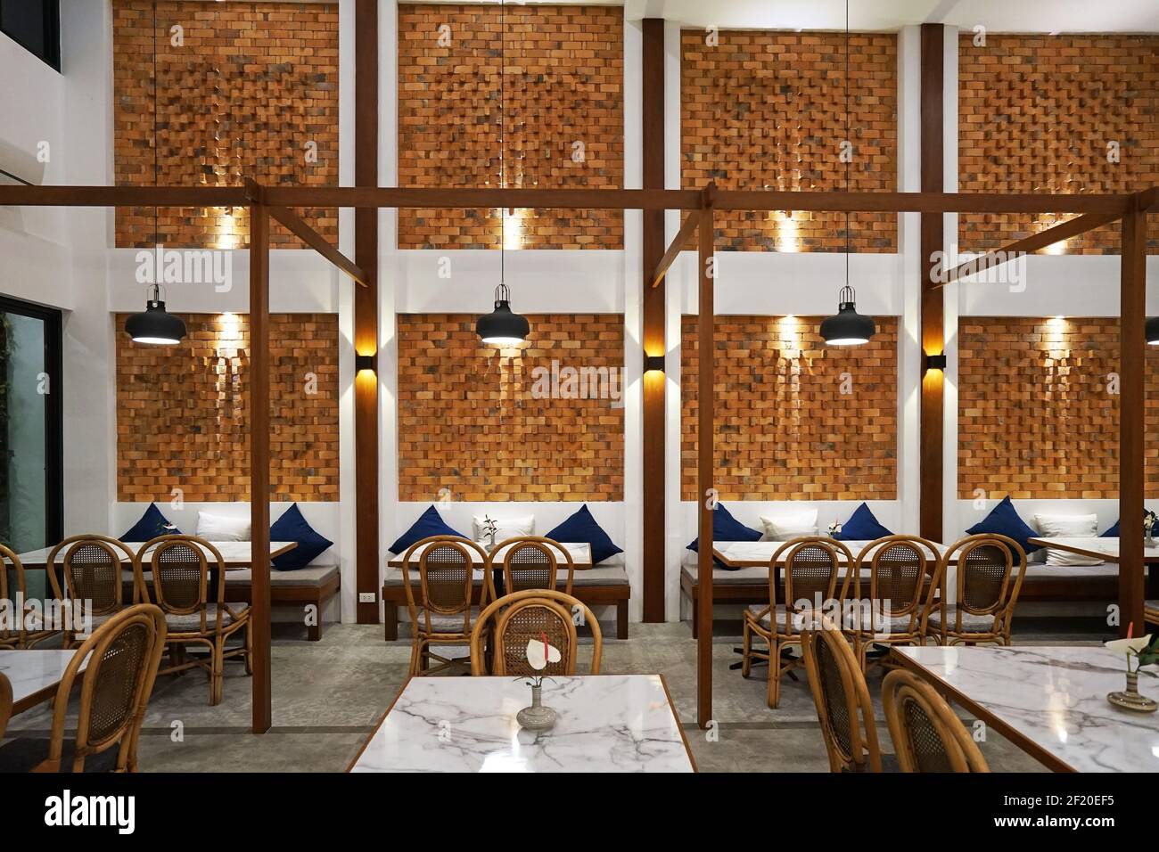 Interior dining space design and architecture of bar and restaurant