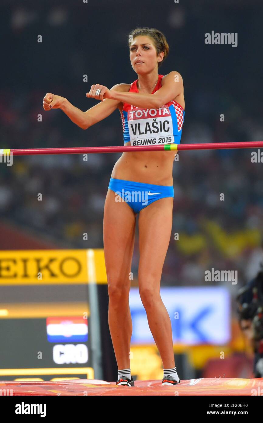 Blanka Vlasic (CRO) wins the Silver Medal in High Jump Women during the IAAF World Championships, Beijing 2015, at the National Stadium, in Beijing, China, Day 8, on August 29, 2015 - Photo Julien Crosnier / KMSP / DPPI Stock Photo