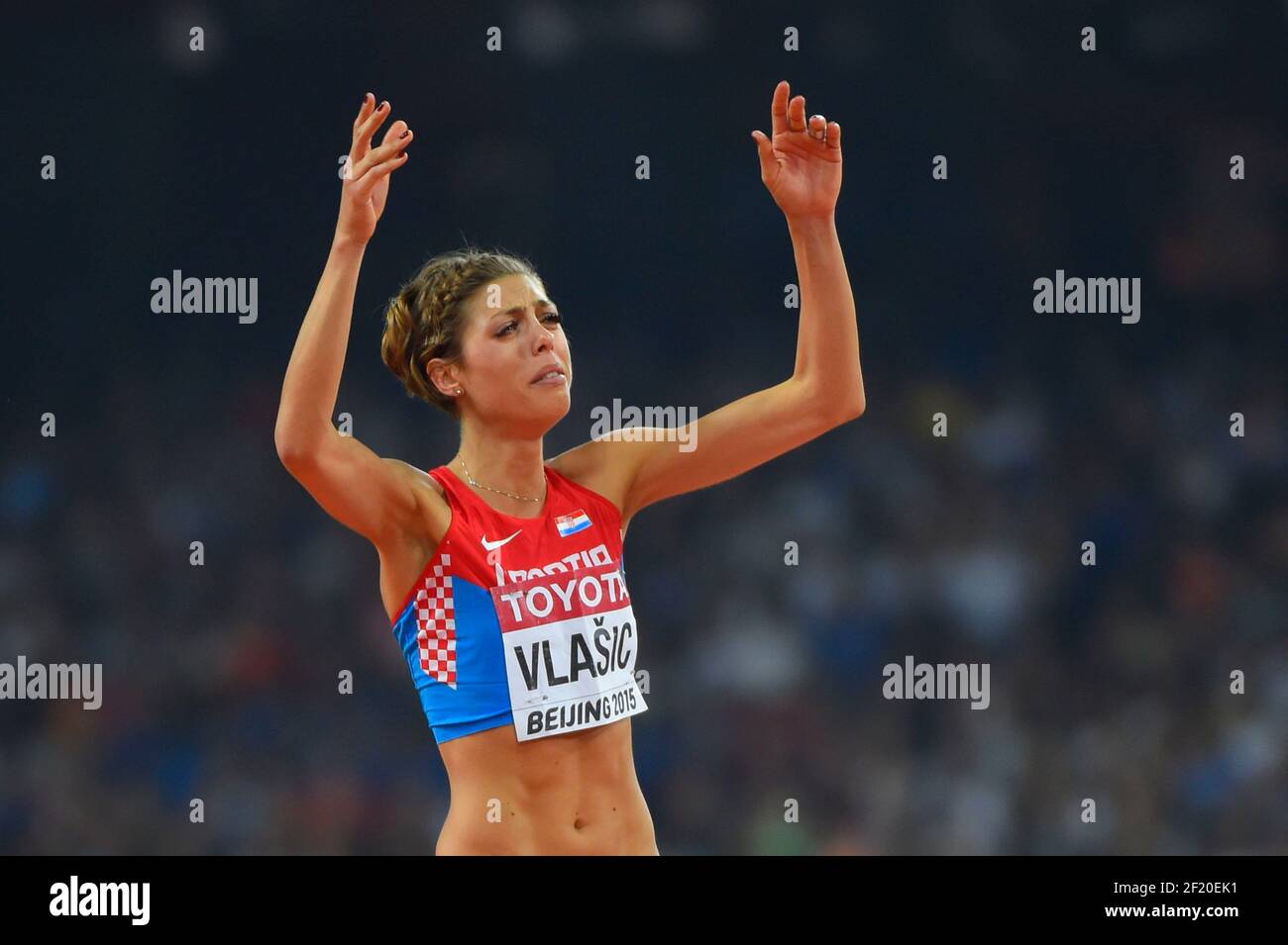 Blanka Vlasic (CRO) wins the Silver Medal in High Jump Women during the IAAF World Championships, Beijing 2015, at the National Stadium, in Beijing, China, Day 8, on August 29, 2015 - Photo Julien Crosnier / KMSP / DPPI Stock Photo