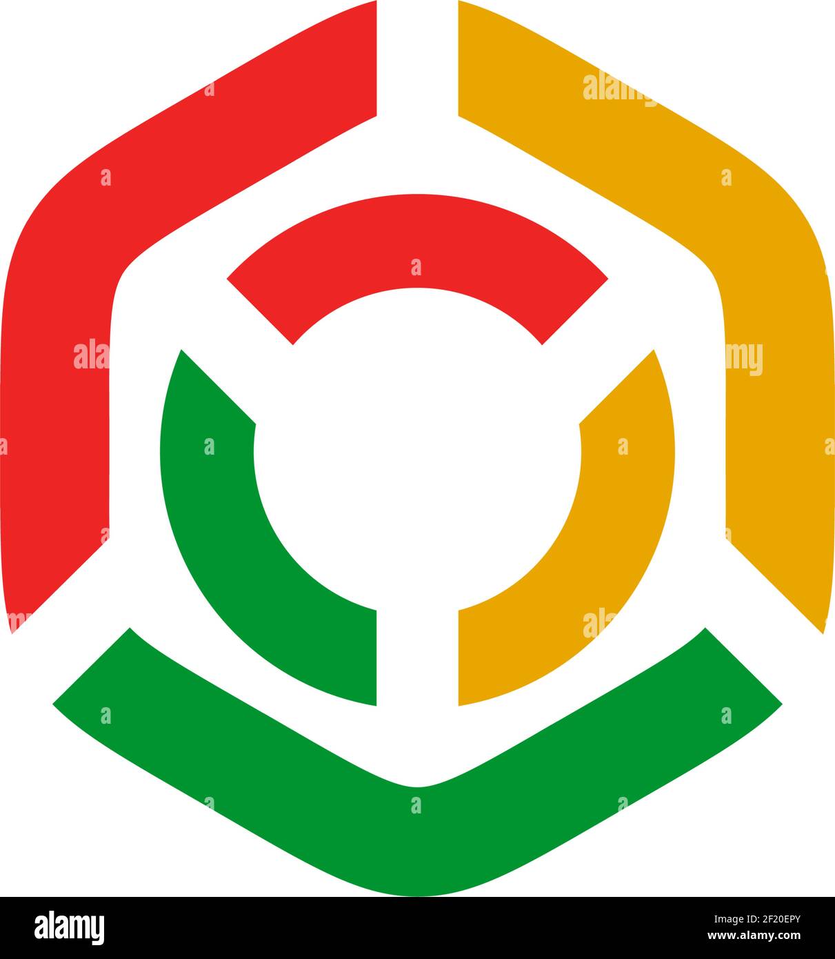 Hexagon shape design logo vector template Stock Vector