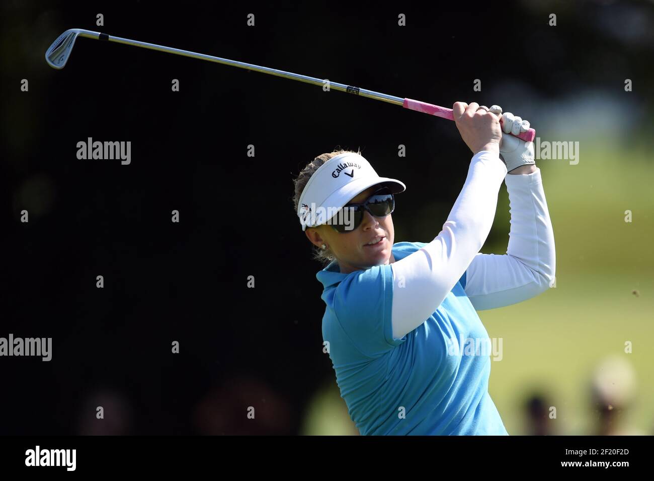 Morgan Pressel of Usa competes during the second round of LPGA Evian Championship 2015, day 5, at Evian Resort Golf Club, in Evian-Les-Bains, France, on September 11, 2015. Photo Philippe Millereau / KMSP / DPPI Stock Photo