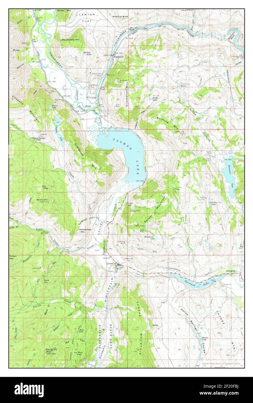 Loomis, Washington, map 1956, 162500, United States of America by Timeless Maps, data U.S