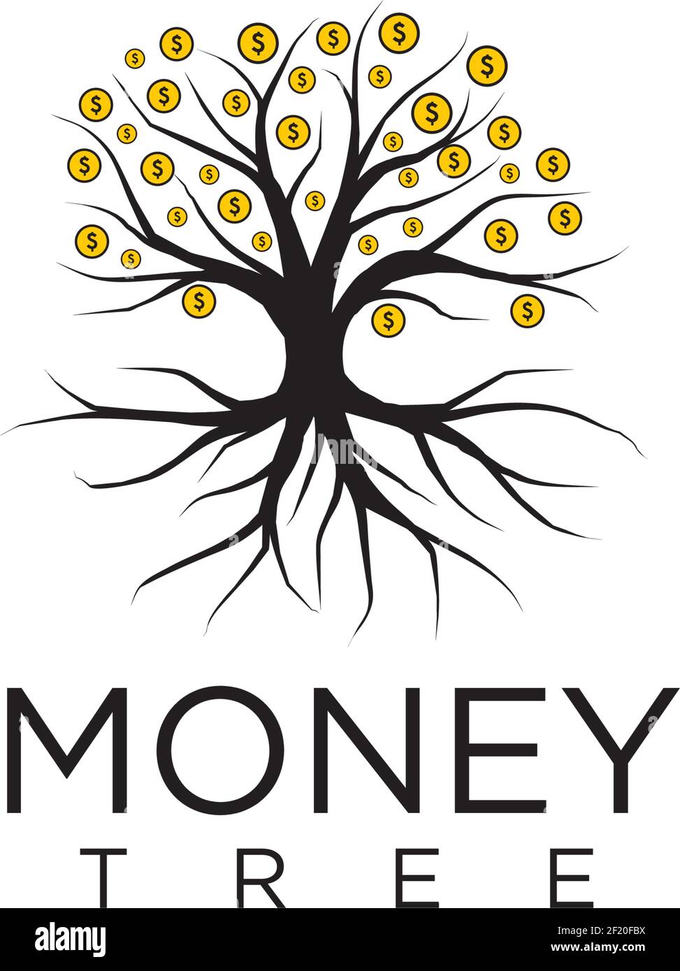 Money tree vector vectors hi-res stock photography and images - Alamy, image size:973x1390