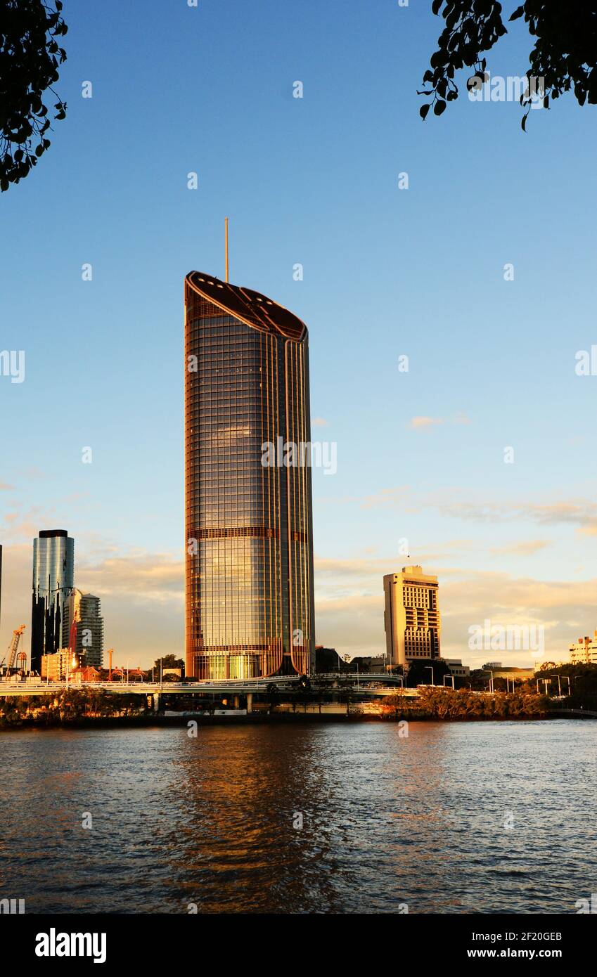The 1 William street skyscraper in Brisbane, Queensland, Australia Stock