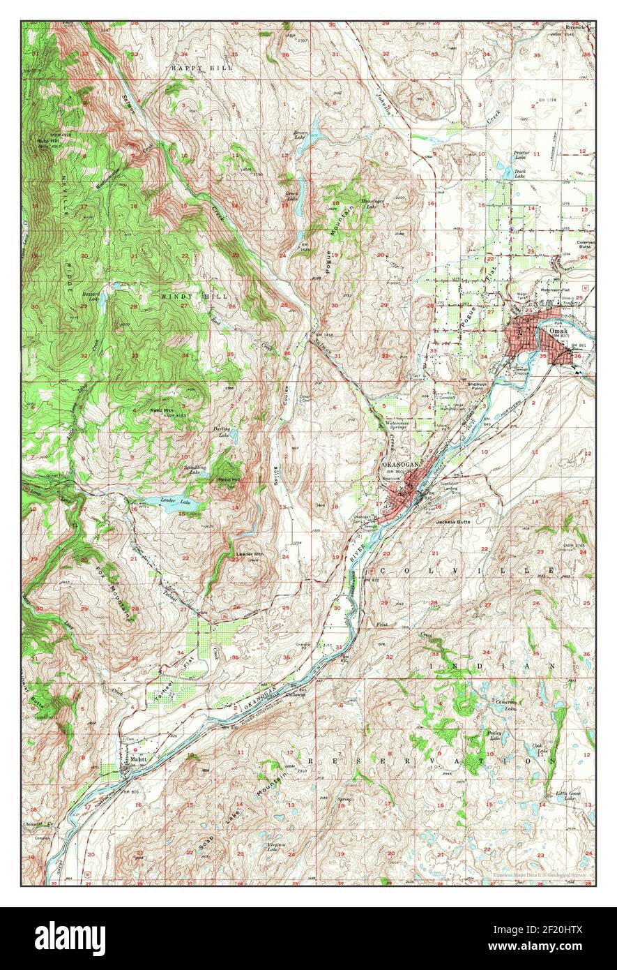 Map of okanogan washington hires stock photography and images Alamy