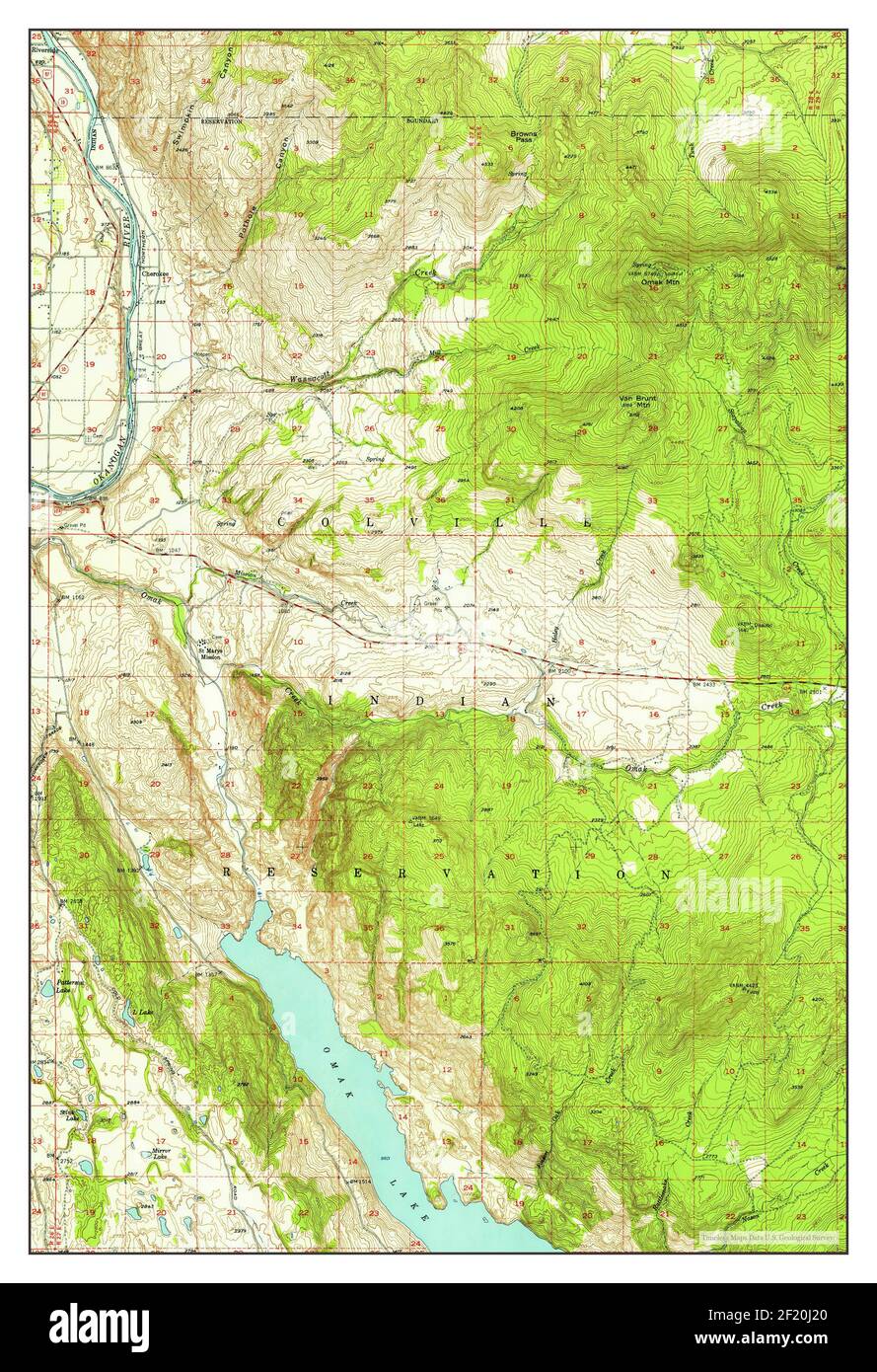 Map of omak washington state Cut Out Stock Images & Pictures Alamy