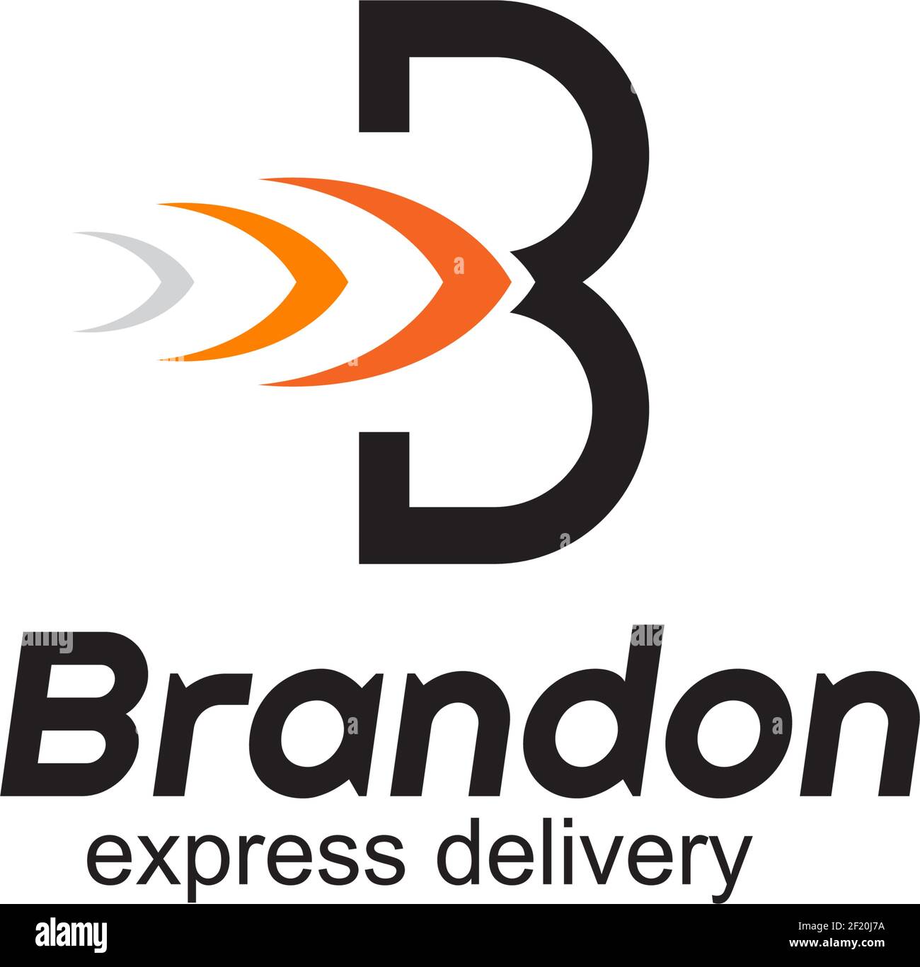 B logo design for express expedition company vector template Stock Vector