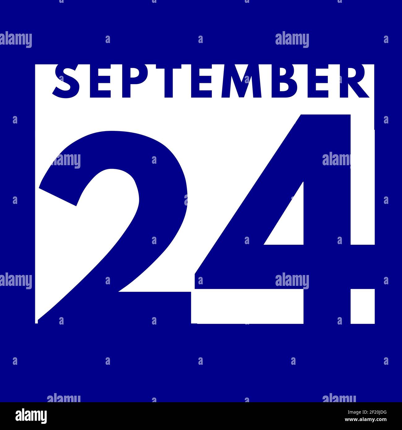 September 24 . flat modern daily calendar icon .date ,day, month ...
