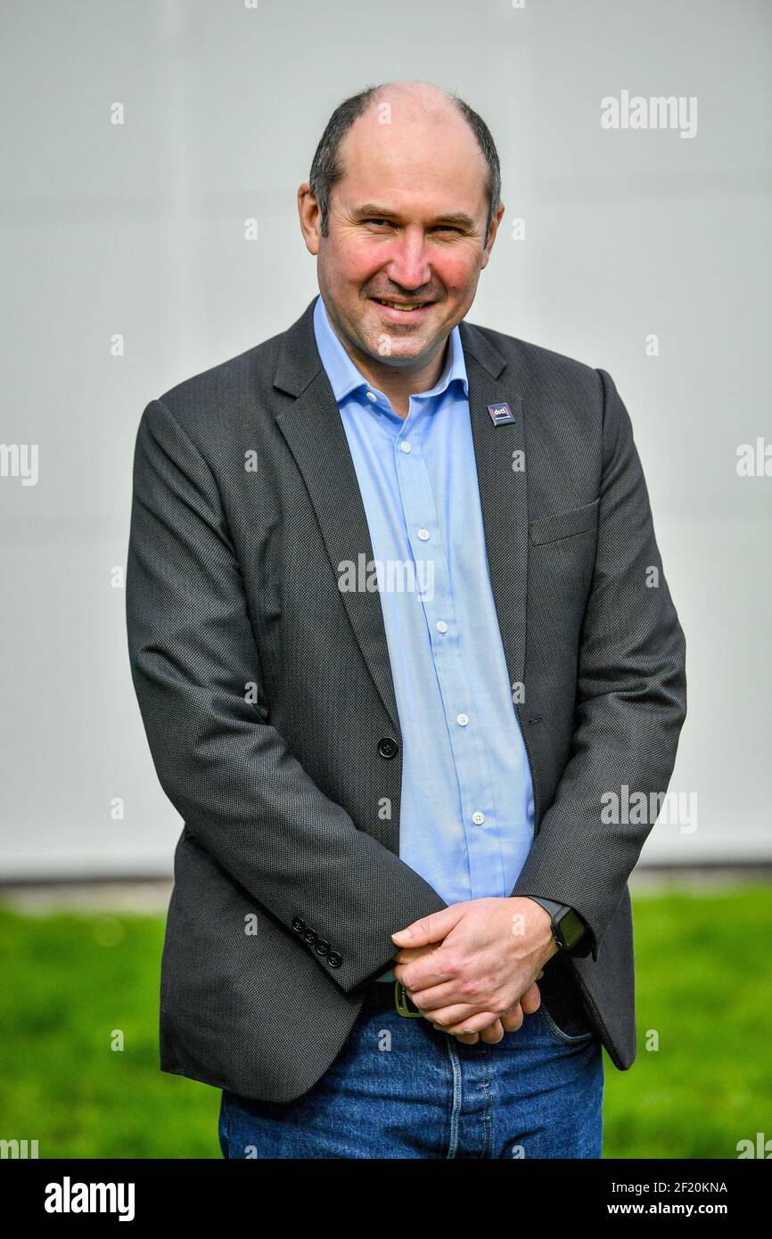 File photo dated 25/2/2021 of Professor Tim Atkins outside the high containment lab building at The Defence Science and Technology Laboratory (Dstl) at Porton Down, near Salisbury, Wiltshire. Scientists are carrying out research to try and predict who could become seriously ill from coronavirus by analysing the immune response of patients. Issue date: Wednesday March 10, 2021. Stock Photo