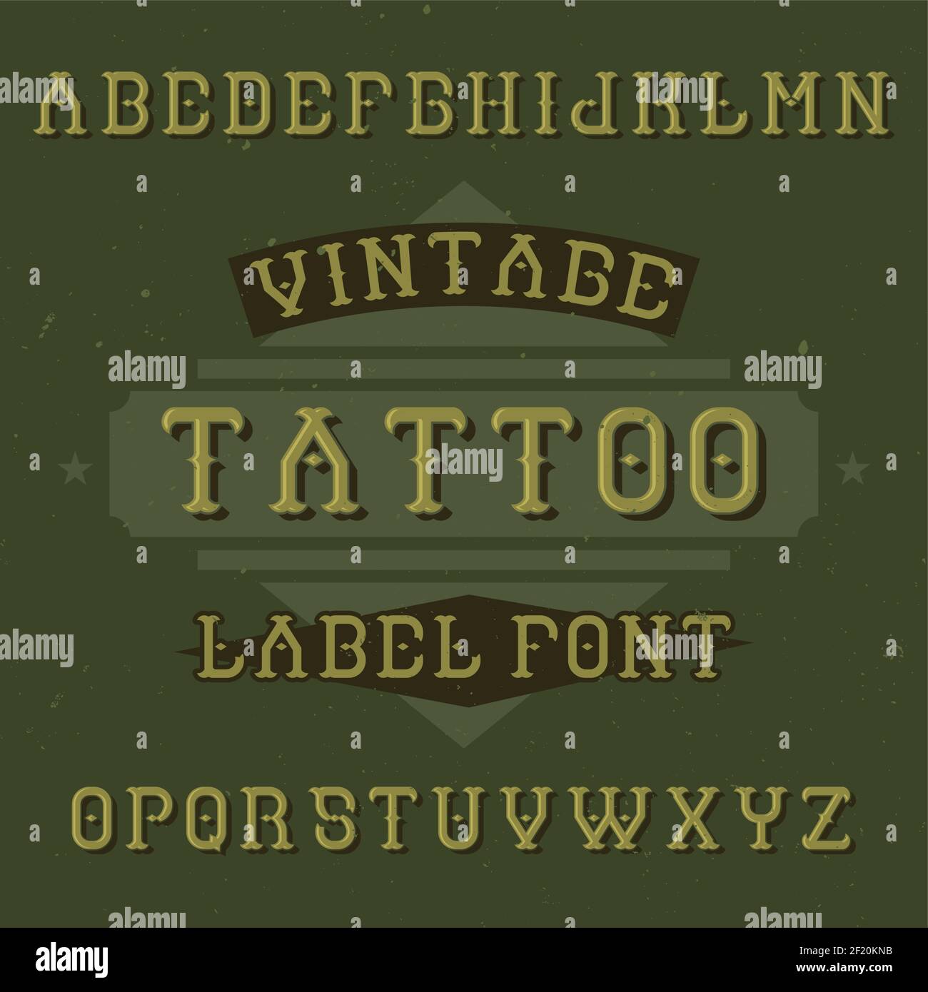 Typewritten Label Original label typeface named '