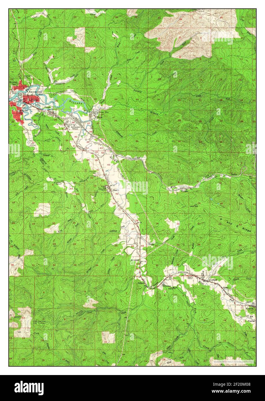 Raymond washington state map hires stock photography and images Alamy