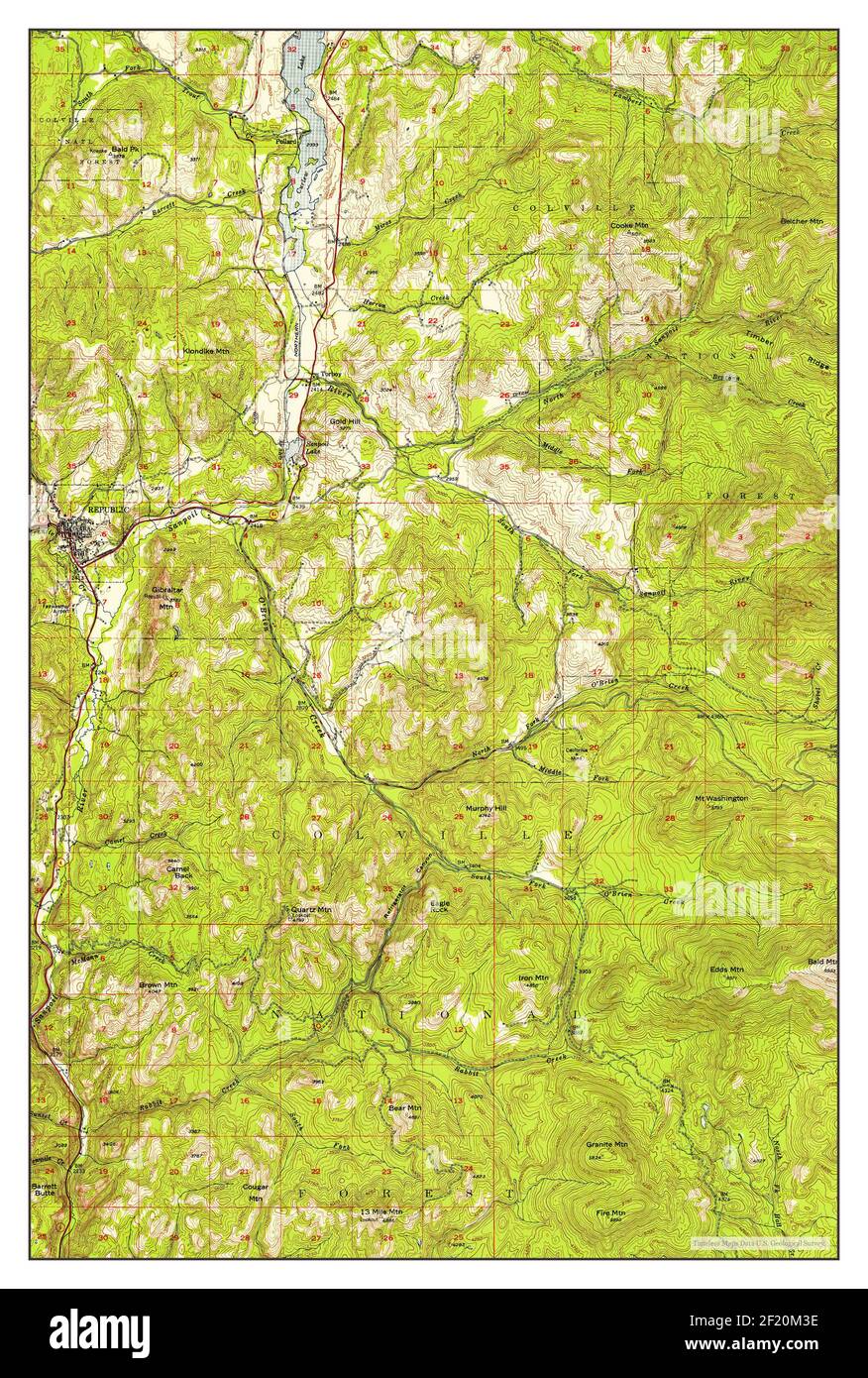 Republic, Washington, map 1948, 162500, United States of America by