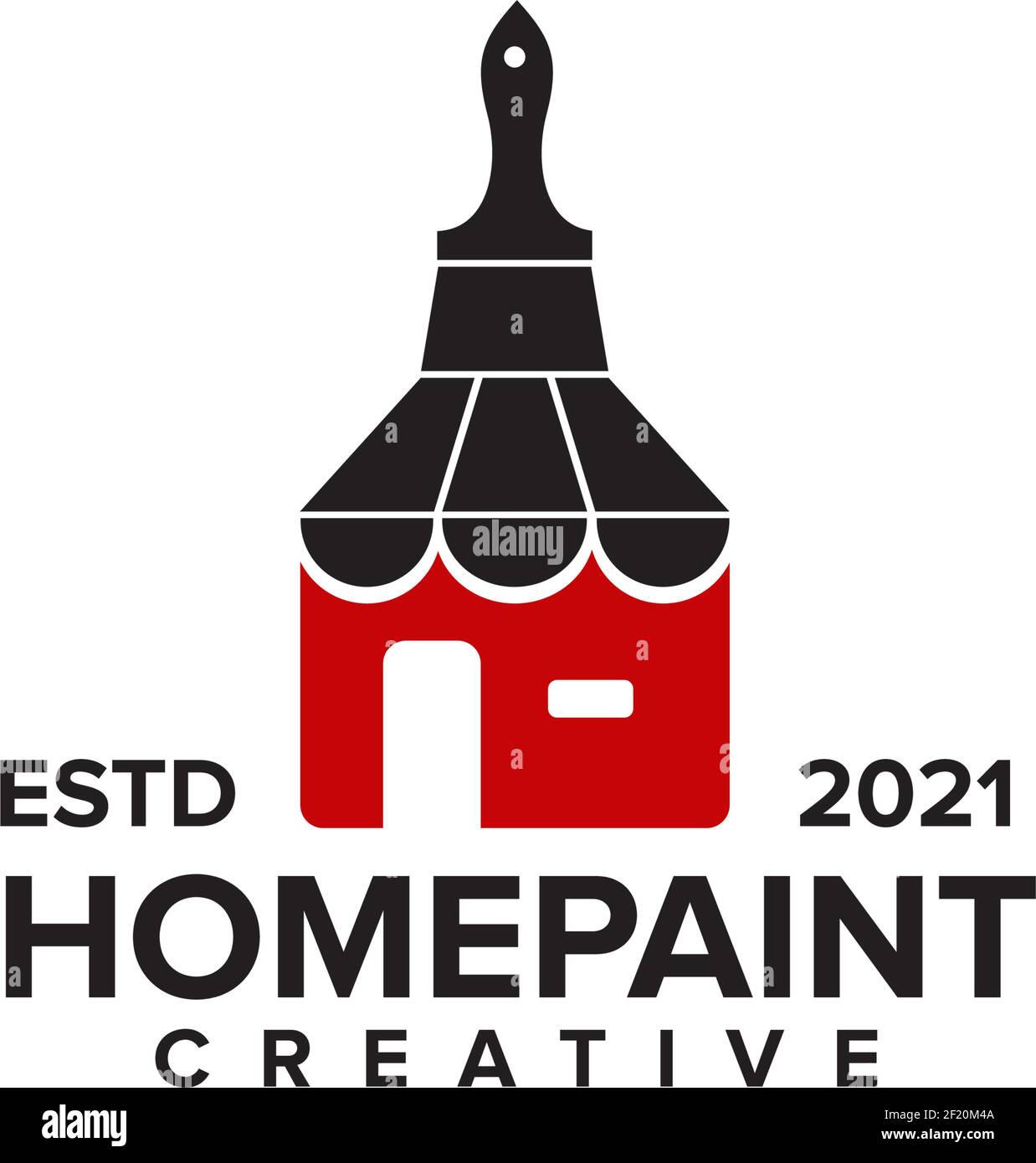 Home paint company logo design vector template Stock Vector
