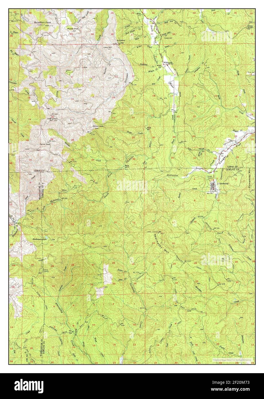 Ryderwood, Washington, map 1953, 162500, United States of America by