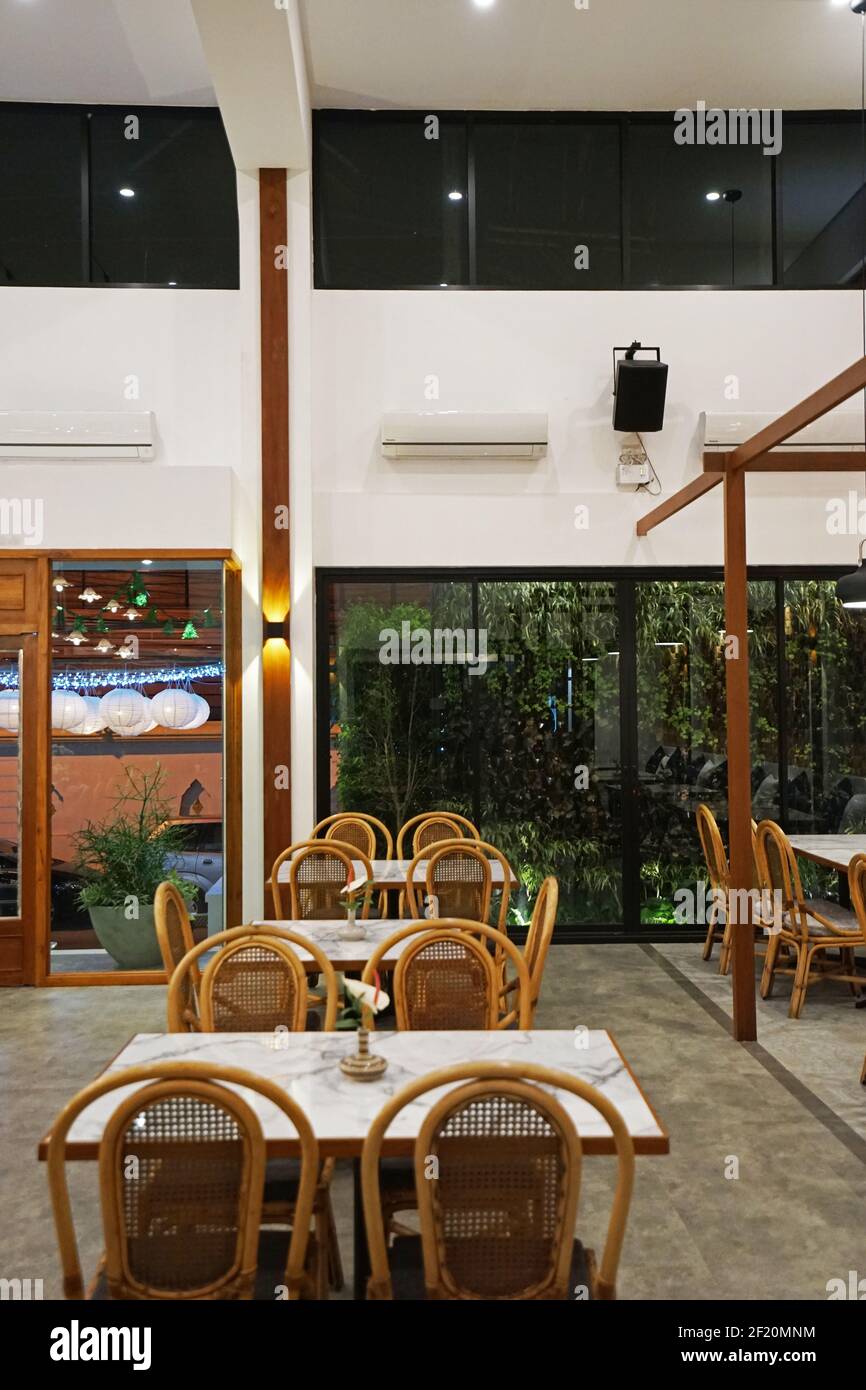 Interior dining space design and architecture of bar and restaurant