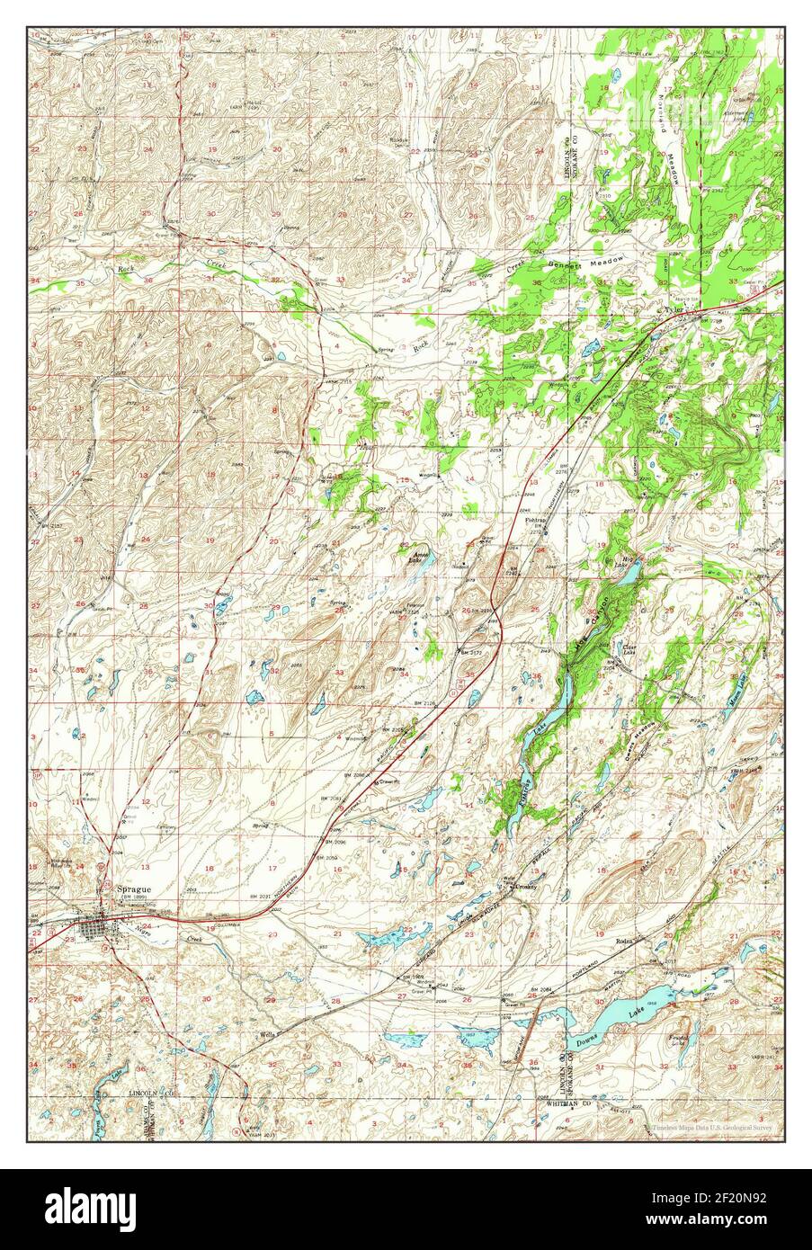 Sprague washington state map Cut Out Stock Images & Pictures Alamy