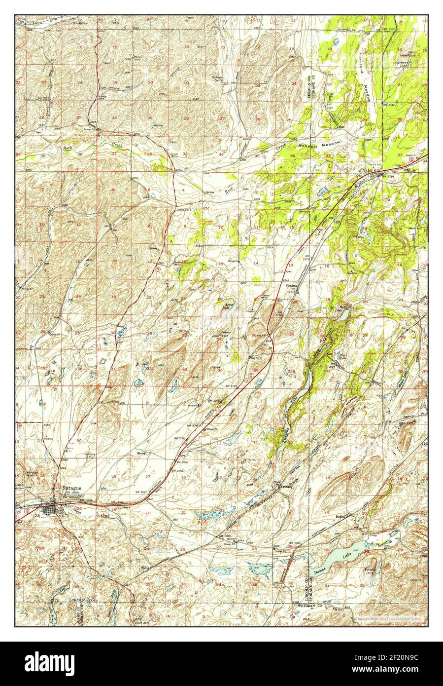 Sprague washington state map Cut Out Stock Images & Pictures Alamy