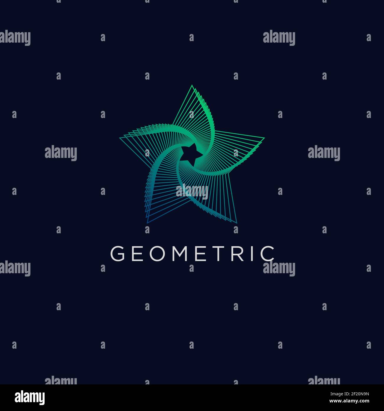 Geometric line art minimal logo design, gradient shapes and abstract ...