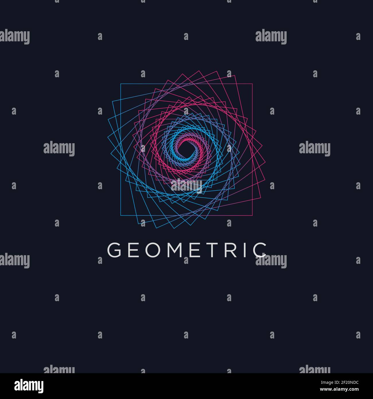 Geometric line art minimal logo design, gradient shapes and abstract ...