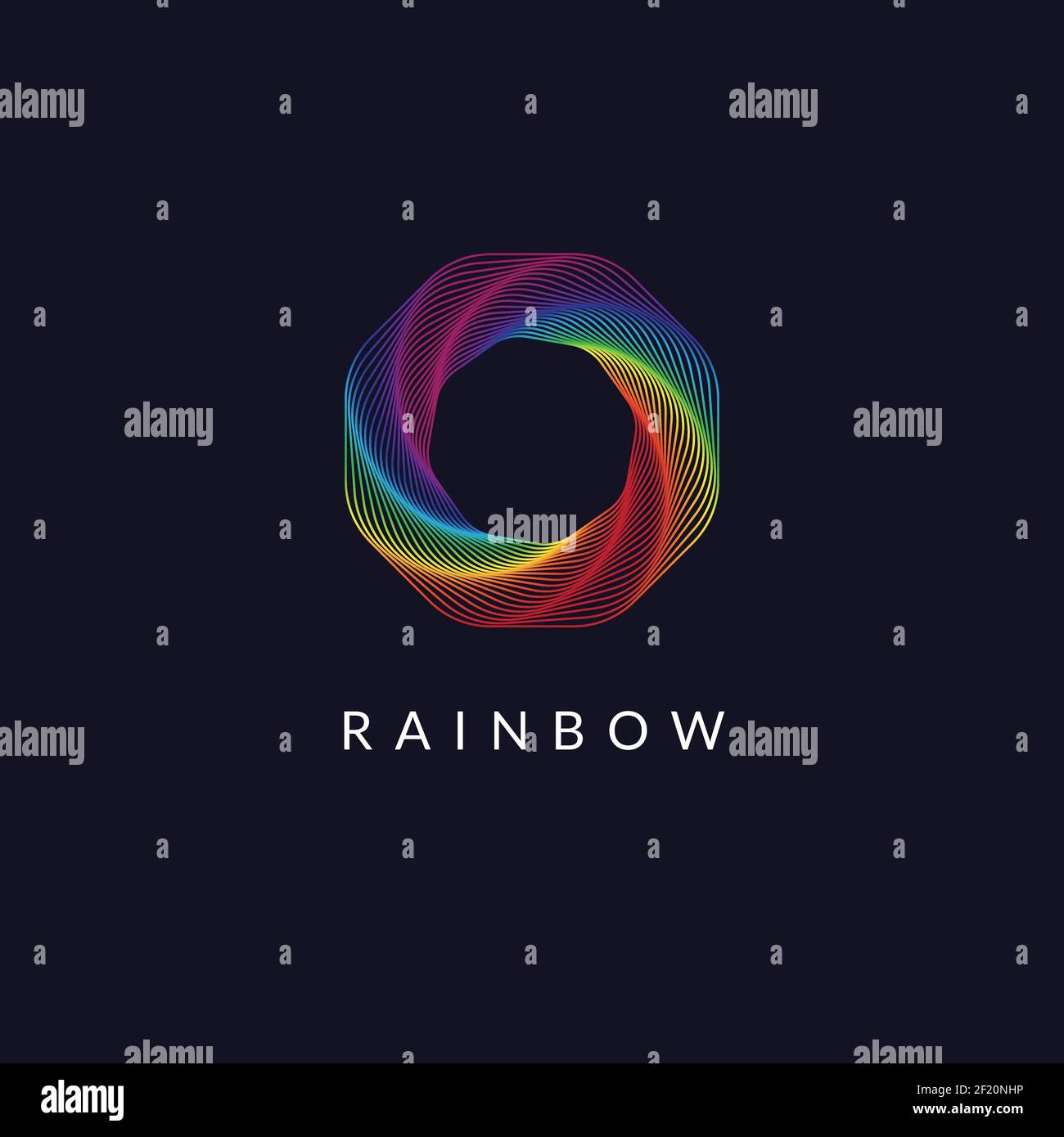 Geometric line art minimal logo design, gradient shapes and abstract ...