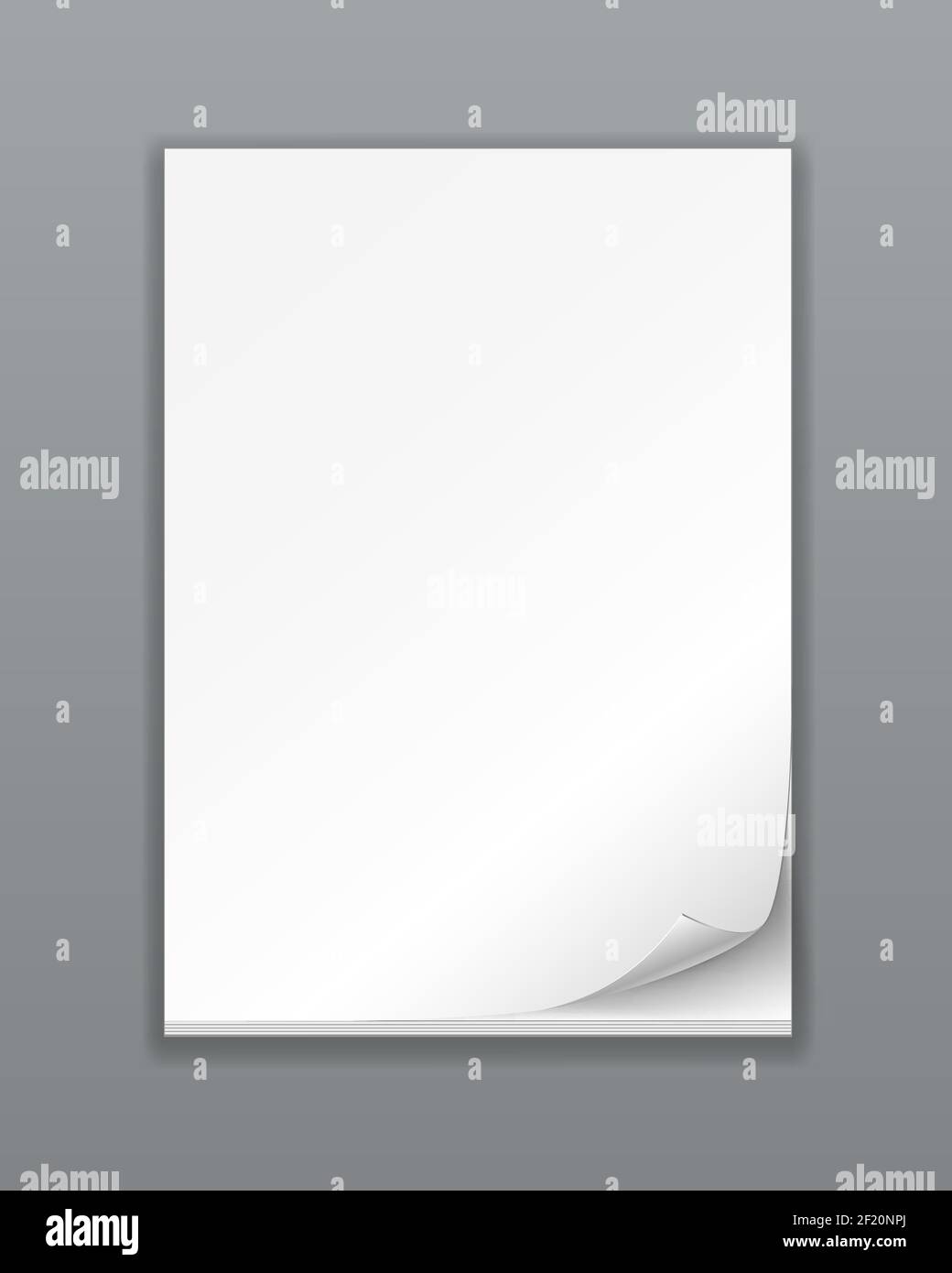 Stack Image Empty Vector Empty Paper Stack on white background Stock Vector Image & Art ...