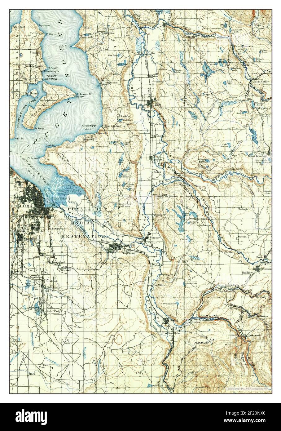 Tacoma Washington map 1900 1 125000 - Tacoma Washington Map 1900 1125000 United States Of America By Timeless Maps Data Us Geological Survey 2F20NX0 