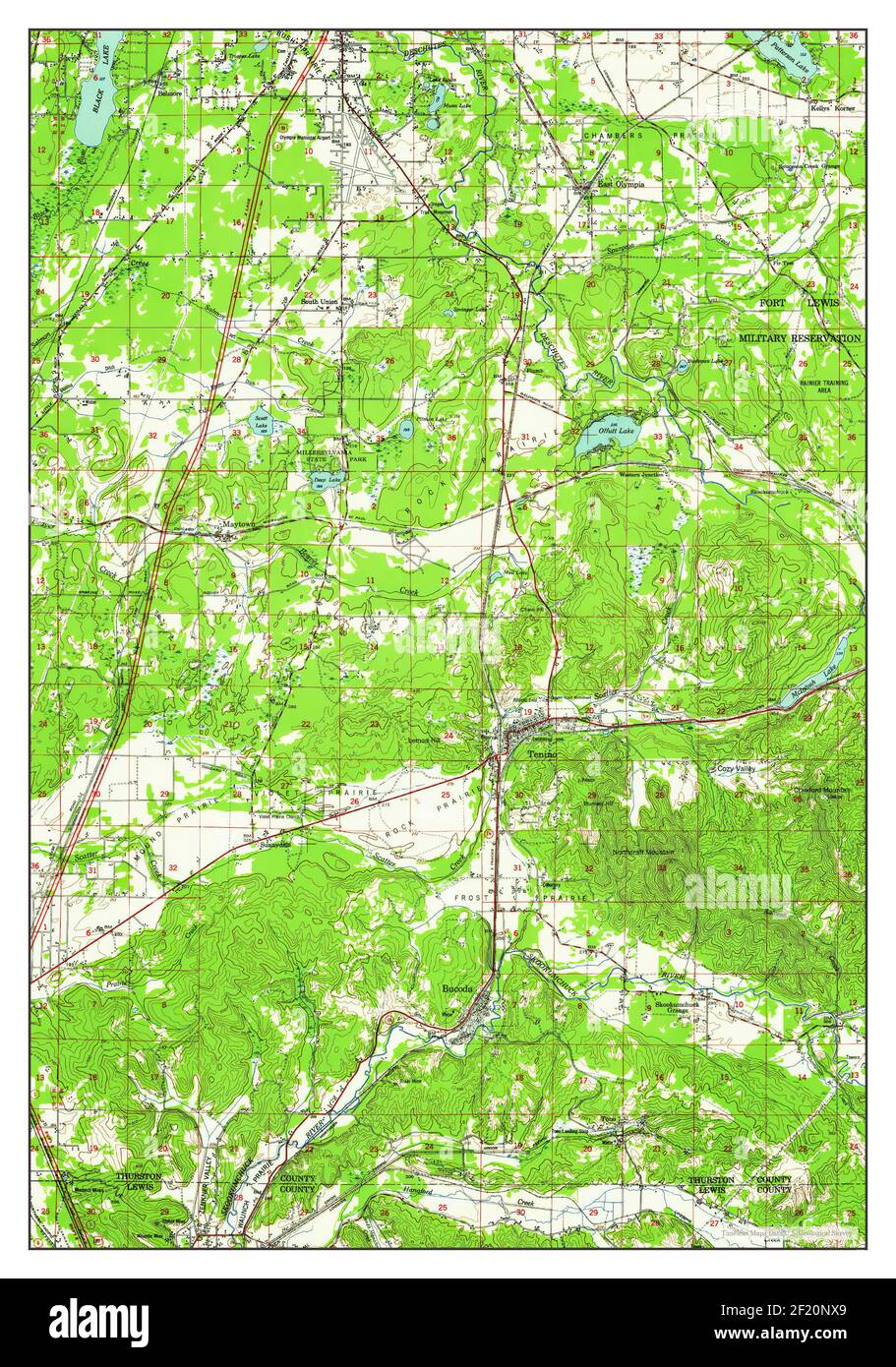 Tenino map hi-res stock photography and images - Alamy