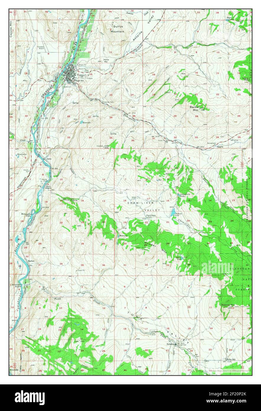 Tonasket, Washington, map 1957, 162500, United States of America by