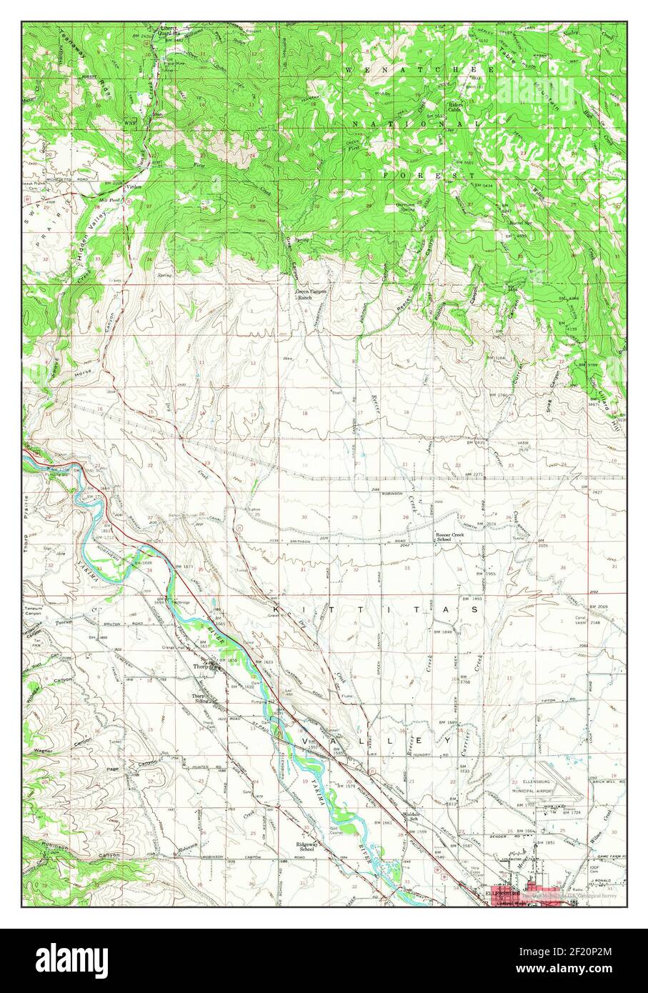 Thorp, Washington, map 1958, 162500, United States of America by