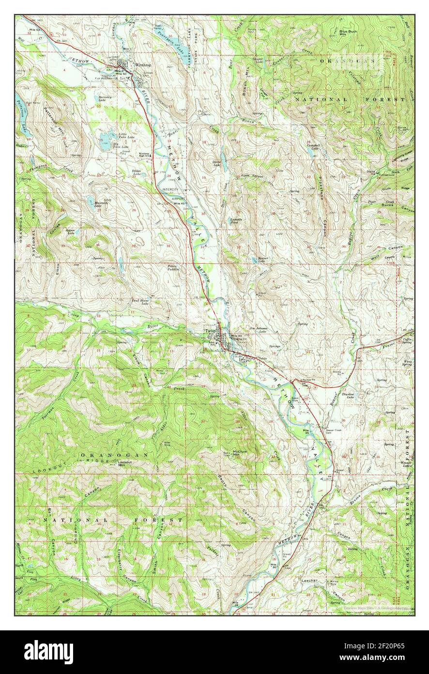Twisp, Washington, map 1969, 162500, United States of America by