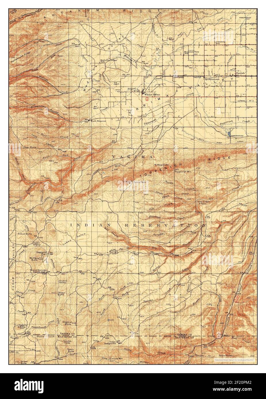 White Swan Washington Map White Swan, Washington, Map 1937, 1:125000, United States Of America By  Timeless Maps, Data U.s. Geological Survey Stock Photo - Alamy
