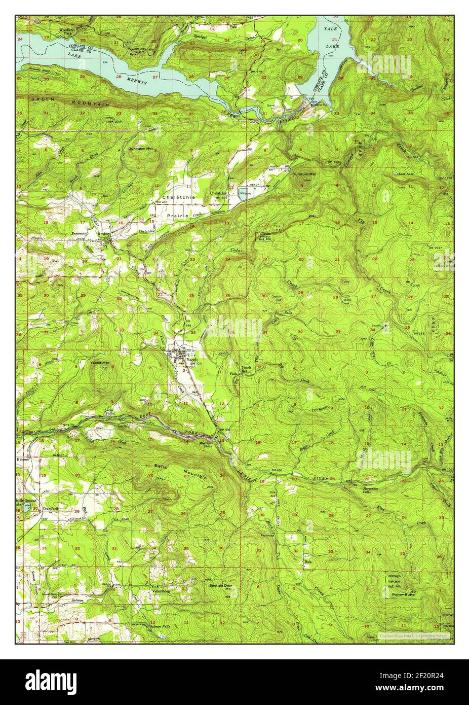 Yacolt, Washington, map 1956, 162500, United States of America by