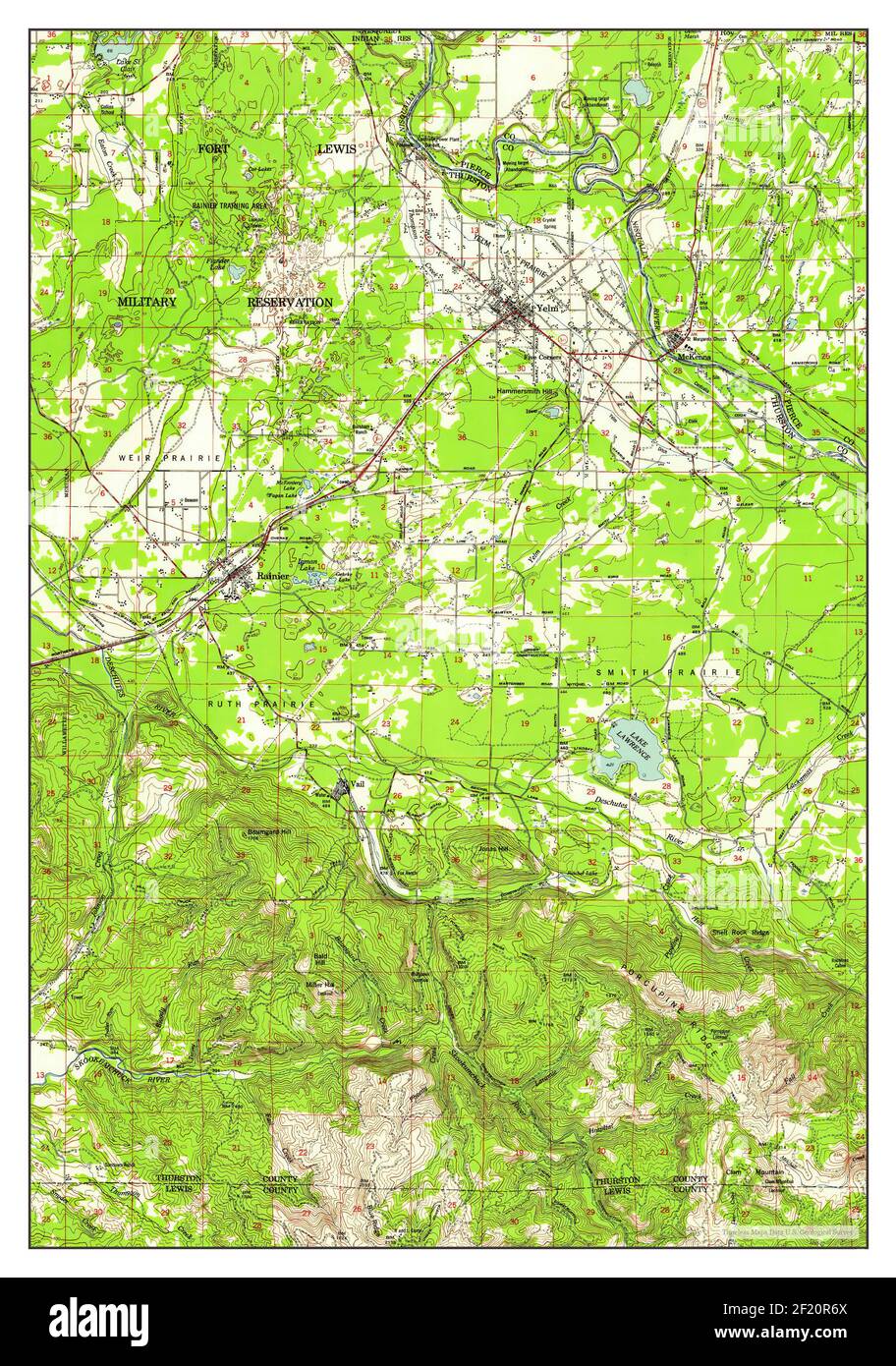 Yelm, Washington, map 1949, 162500, United States of America by