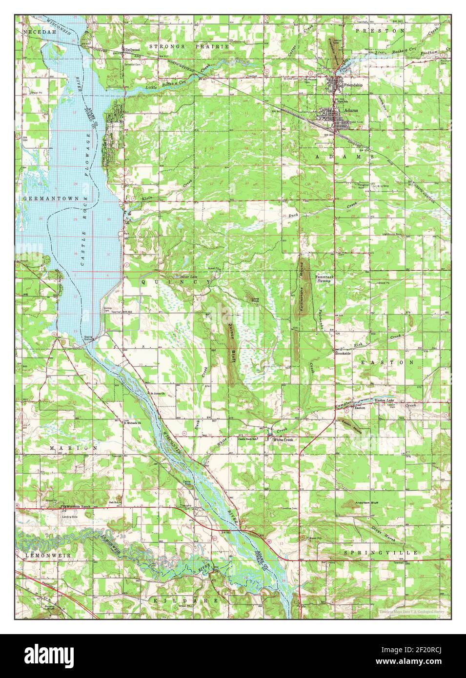 Adams, Wisconsin, map 1961, 162500, United States of America by