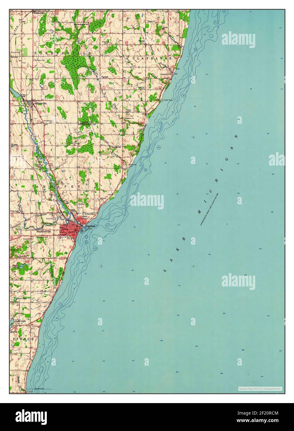 Map of algoma wisconsin Cut Out Stock Images & Pictures Alamy