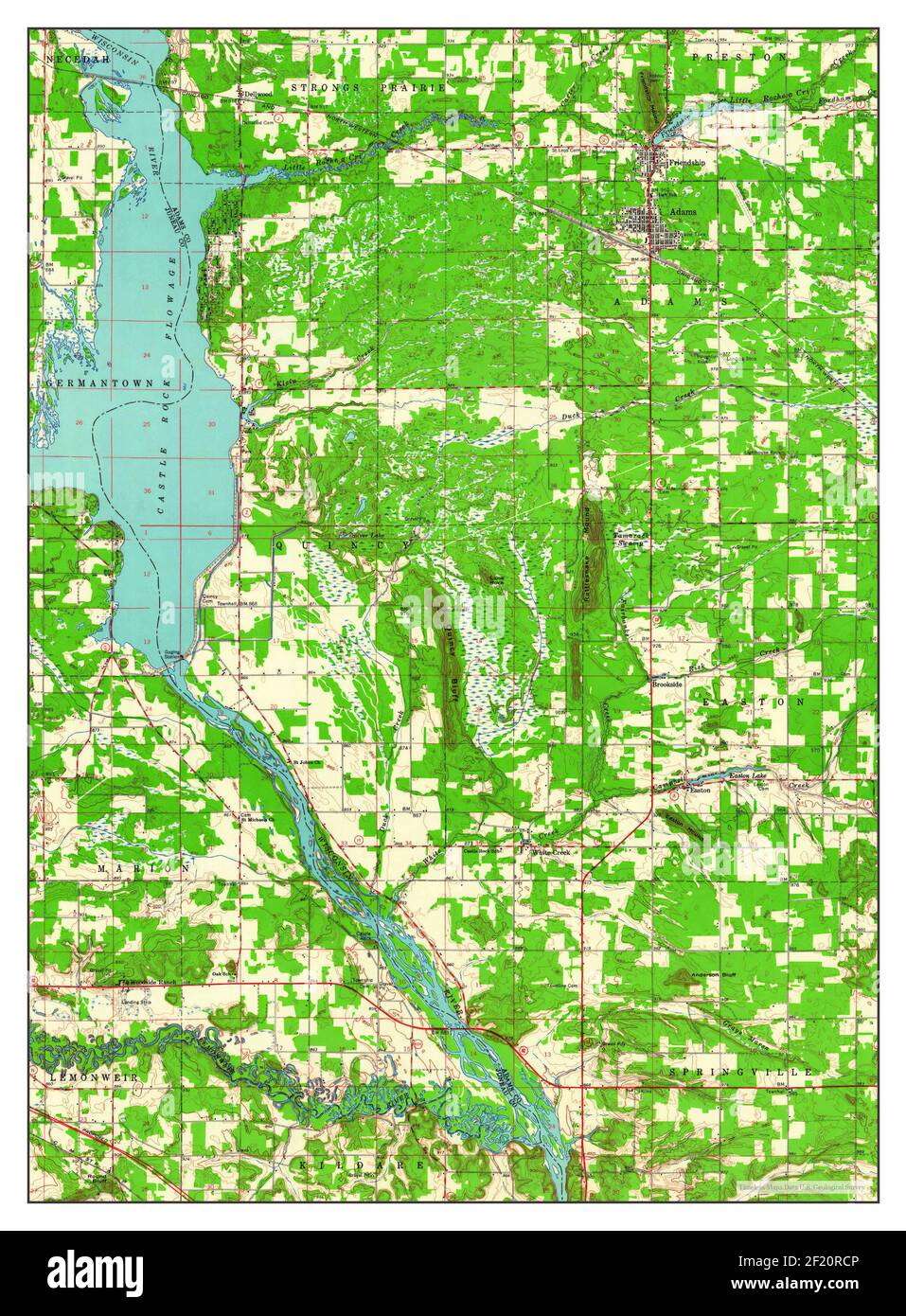 Adams, Wisconsin, map 1961, 162500, United States of America by