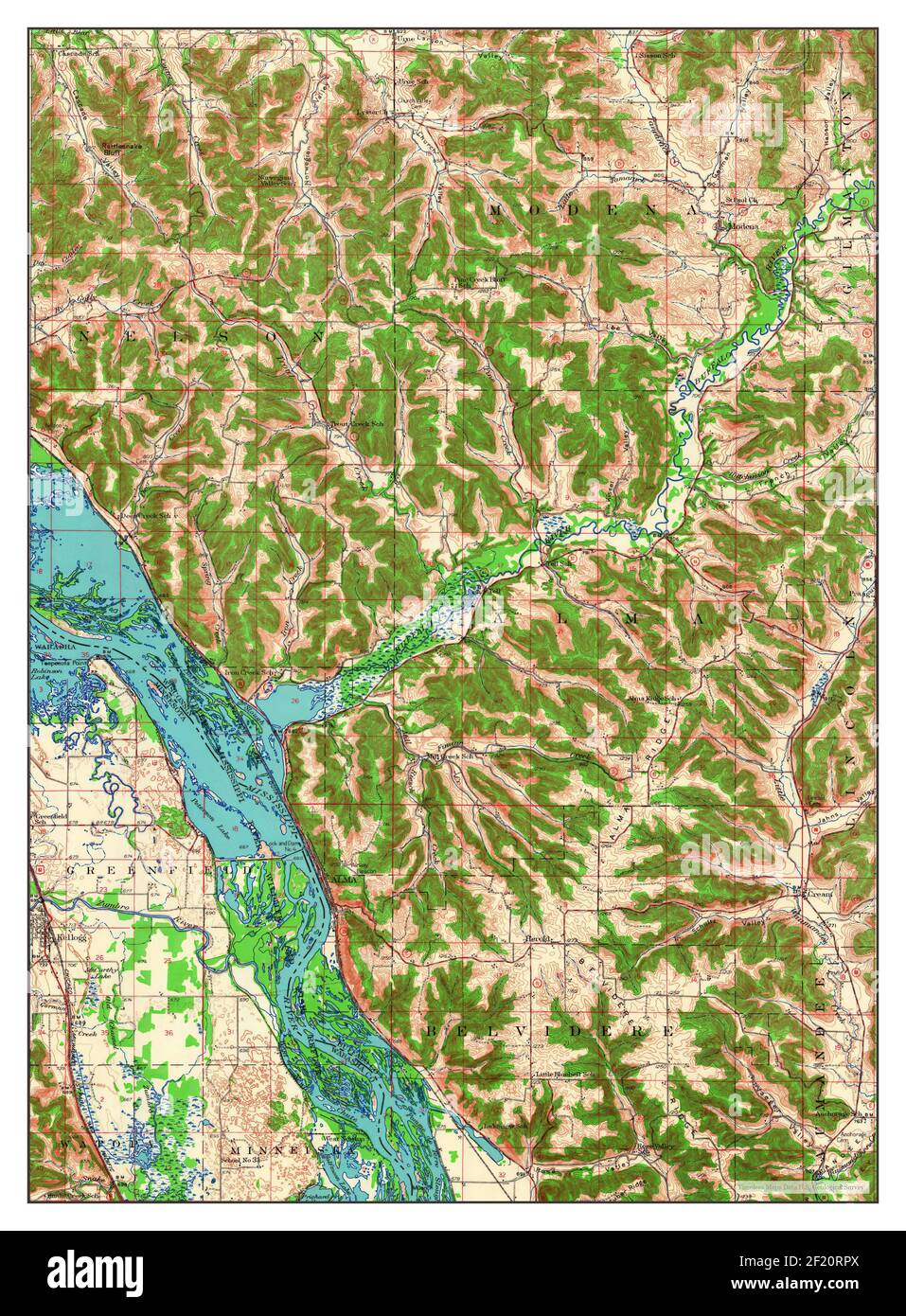 Alma, Wisconsin, map 1950, 162500, United States of America by