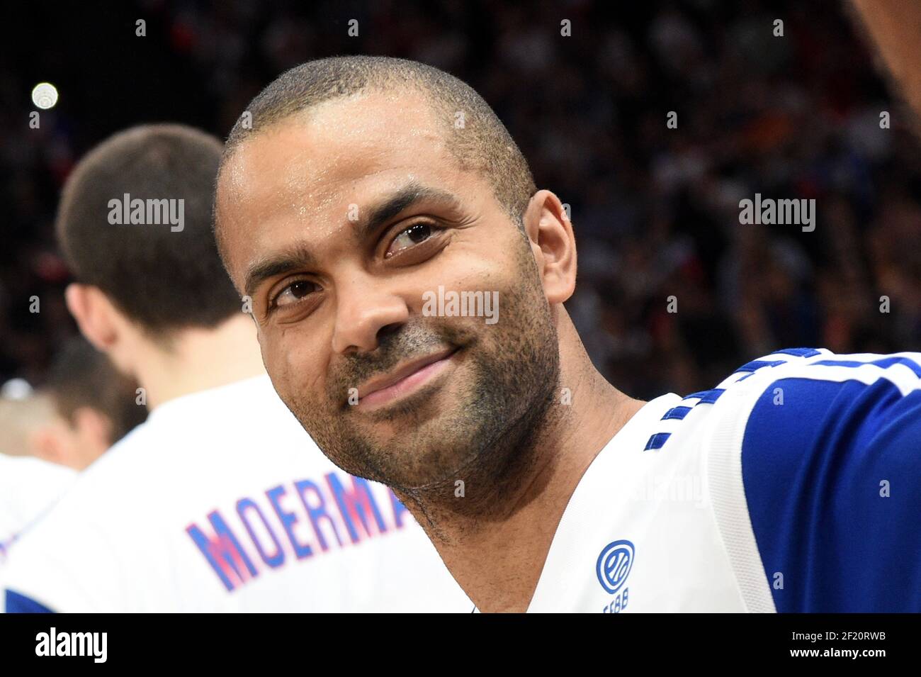 France's Tony Parker during the Friendly Game Basket Ball Match between  France and Serbia, at AccorHotels Arena (Bercy), in Paris, France, on June  21, 2016 - Photo Philippe Millereau / KMSP / DPPI Stock Photo - Alamy