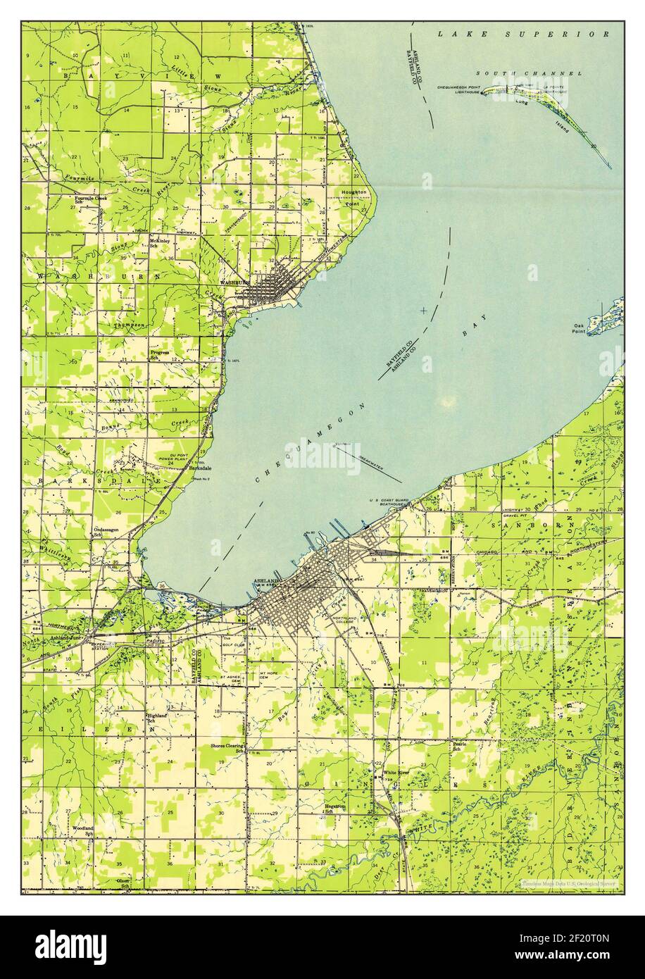 Ashland Wi Map