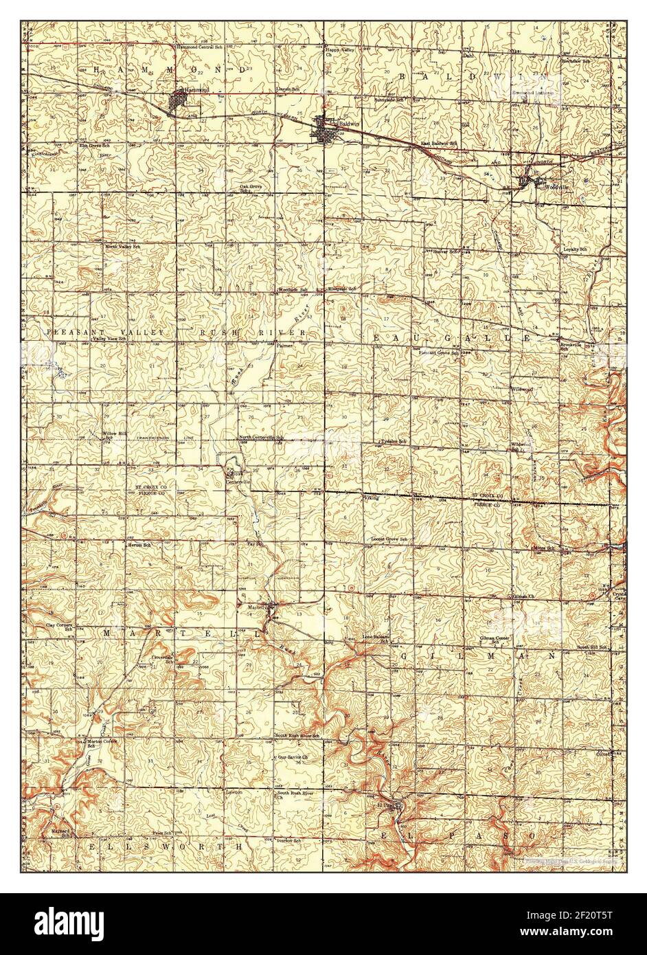 Baldwin Wisconsin Map 1949 162500 United States Of America By Timeless Maps Data Us Geological Survey 2F20T5T 
