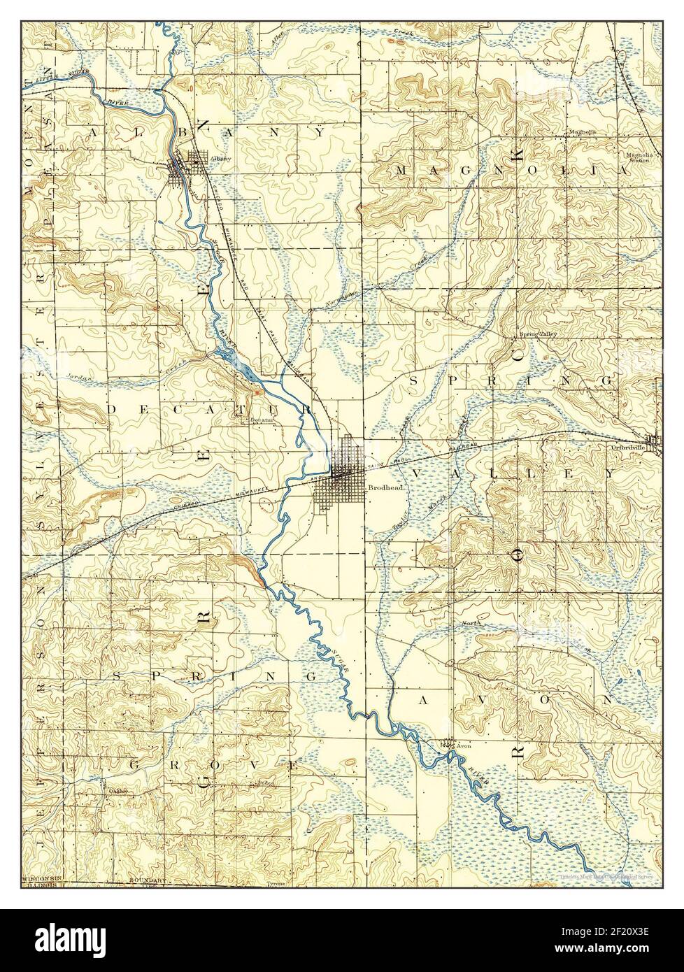 Map of brodhead wisconsin Cut Out Stock Images & Pictures Alamy