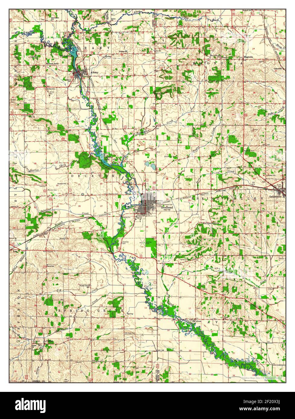 Map of brodhead wisconsin hires stock photography and images Alamy