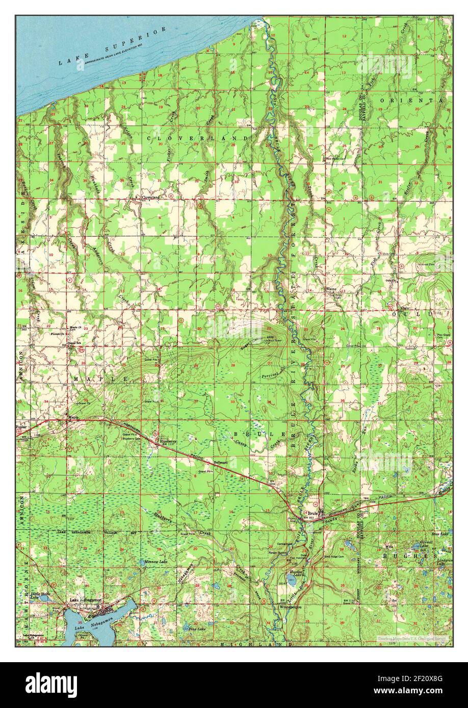 Map of brule wisconsin hires stock photography and images Alamy