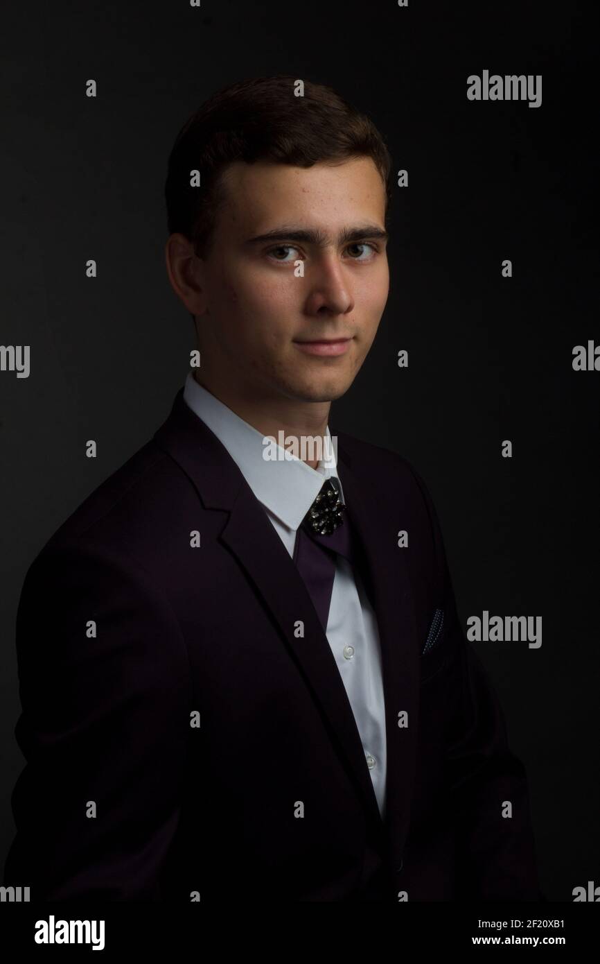 ribbon male cross bow tie Stock Photo 