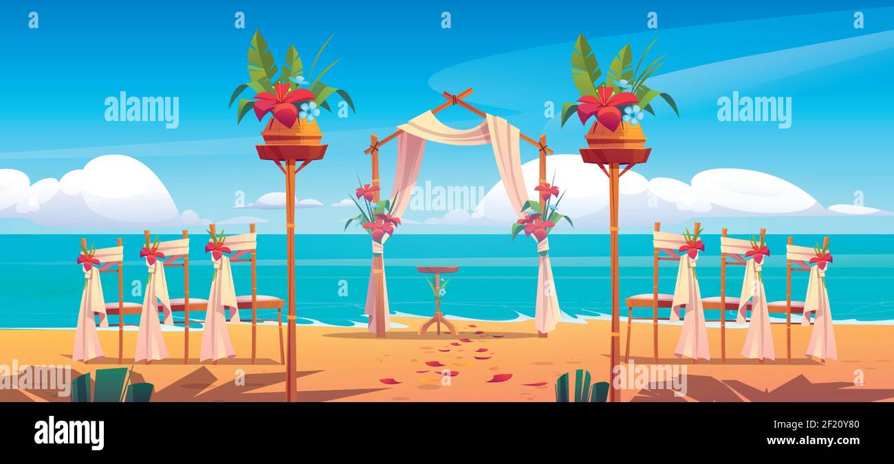 Wedding decoration outdoors Stock Vector Images - Alamy