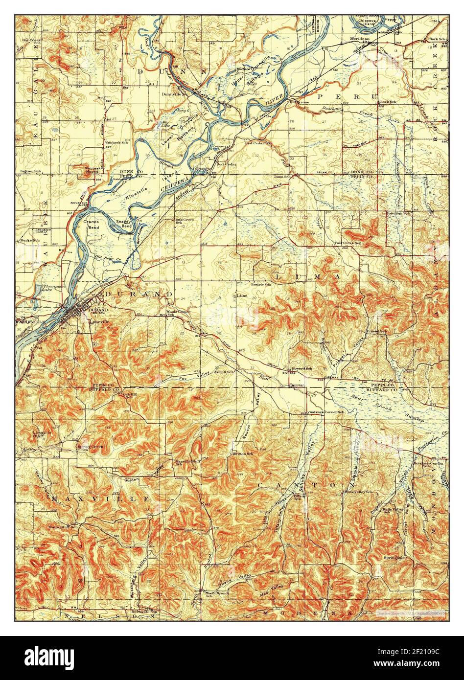 Map of durand hires stock photography and images Alamy