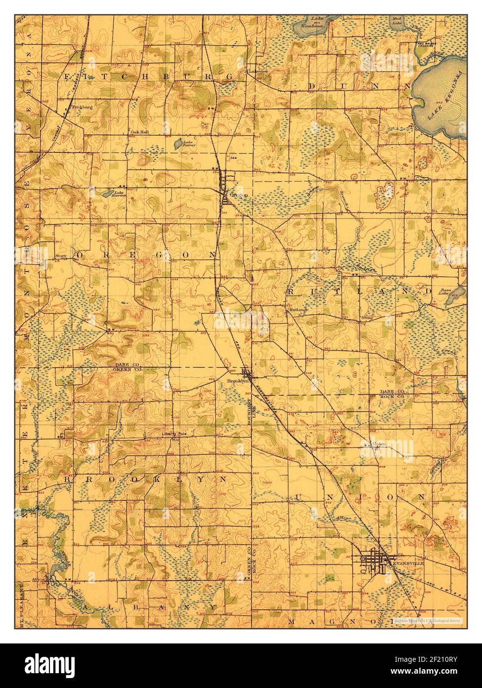 Map of evansville wisconsin Cut Out Stock Images & Pictures Alamy