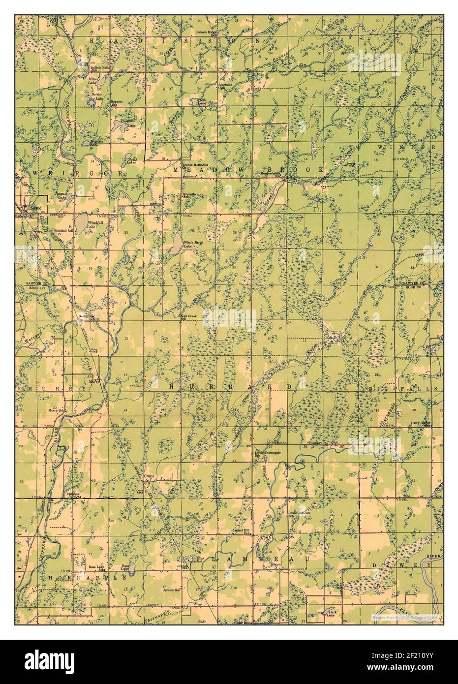 Exeland, Wisconsin, map 1947, 148000, United States of America by Timeless Maps, data U.S